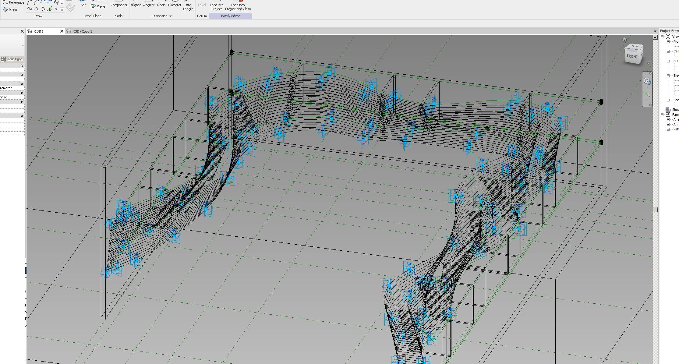 Modelul 3D al blatului multistrat 3D Edge