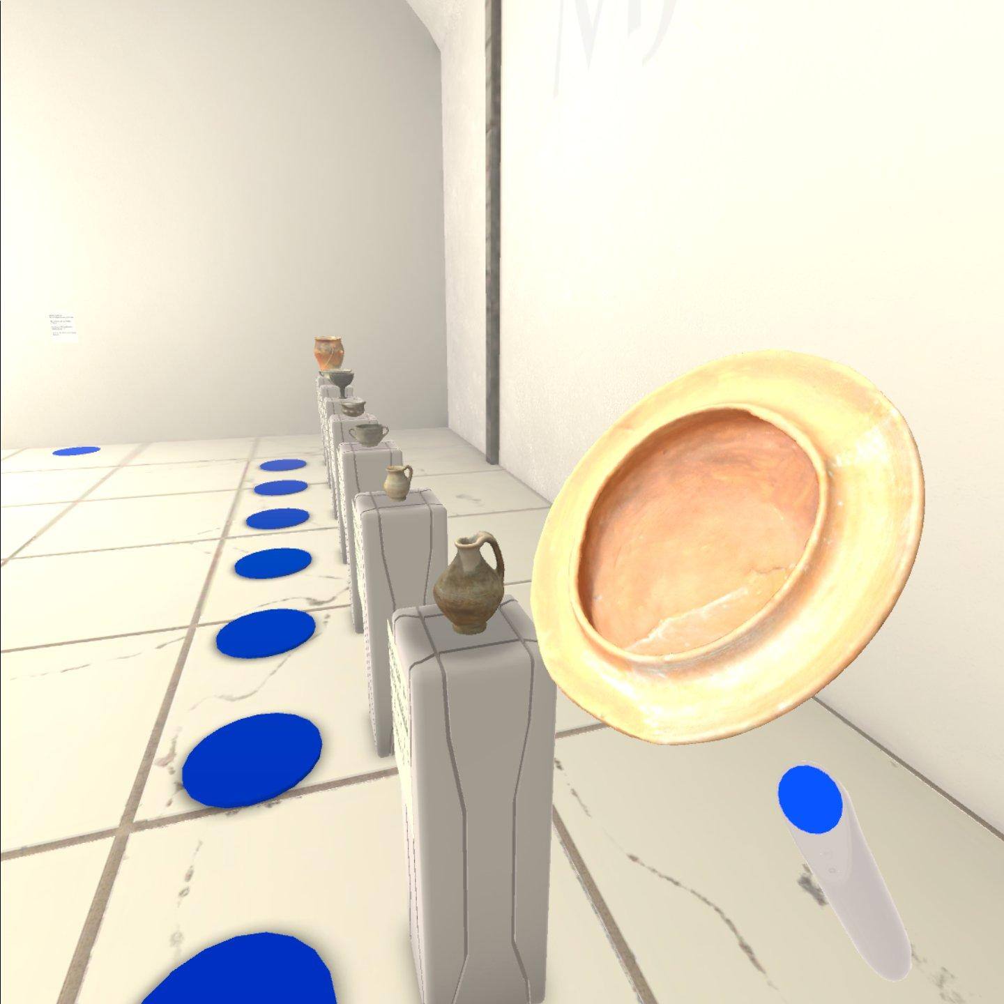 Exponate 3D aliniate în sala virtuală