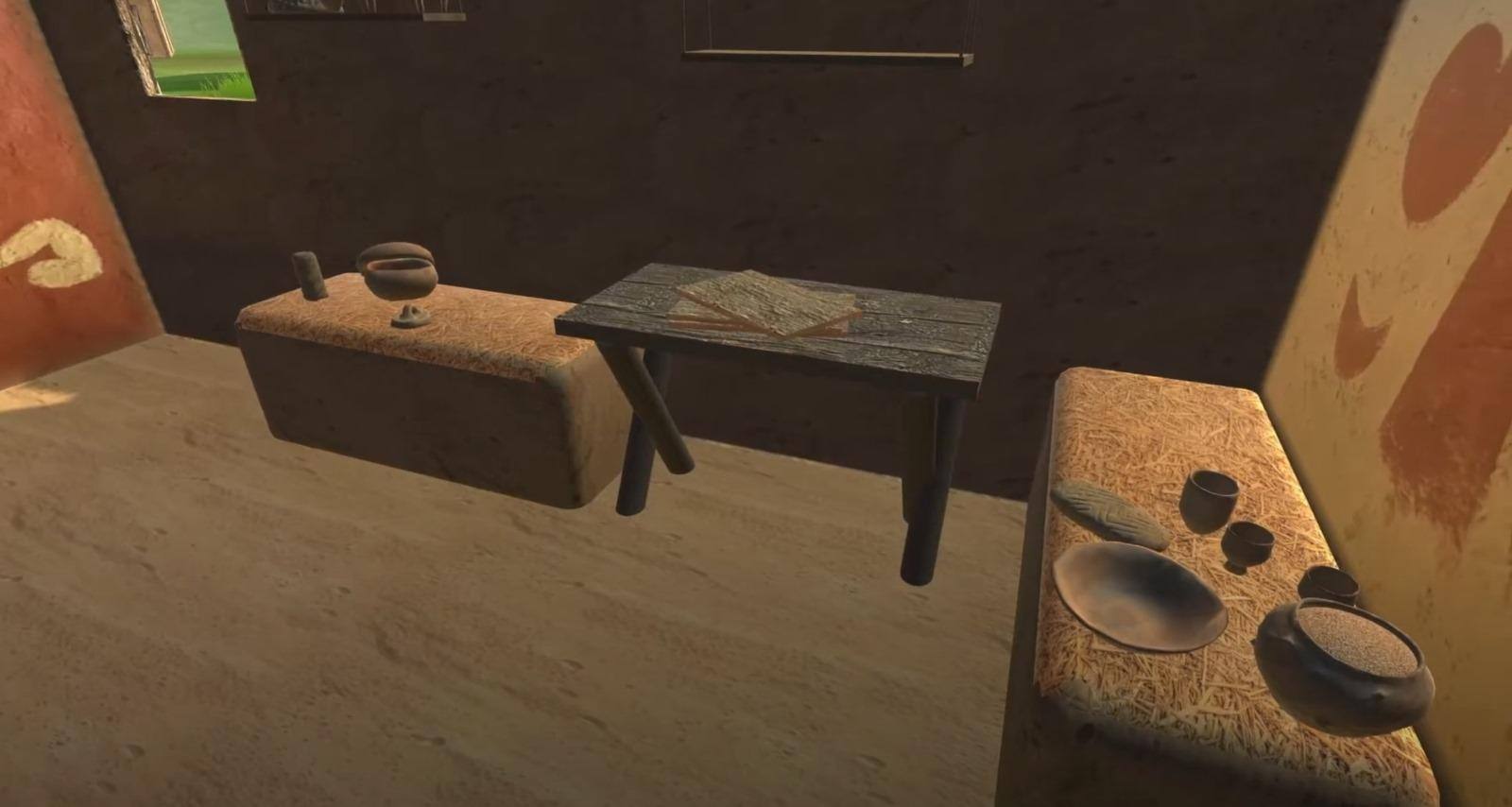 Interior de locuință eneolitică reconstituit în realitate virtuală